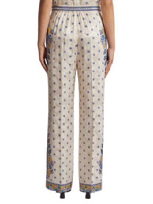 pantalone donna misto seta fantasia bianco ETRO | WREA0014AQ115X0800
